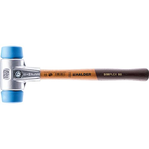 SIMPLEX soft-face hammer with aluminium body and wooden shaft, TPE-Soft Standard 1