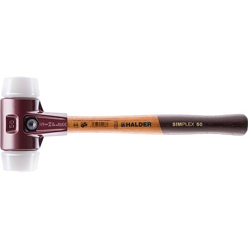 SIMPLEX soft-faced hammer Halder with TE housing and wooden handle, super plastic, Ø 30 mm