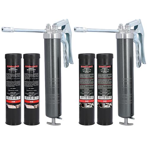 One-hand grease gun set, 6 pieces Standard 1