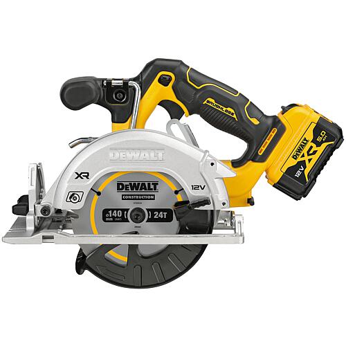 DeWalt cordless handheld circular saw 12 V DCS512P2-QW with 2x 5.0 Ah battery and charger