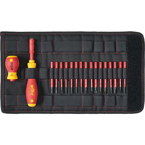 Screwdriver set slimVario® slotted, Phillips, Pozidriv, Torx®, hexagon socket, PlusMinus Pozidriv, 19 pieces Standard 1