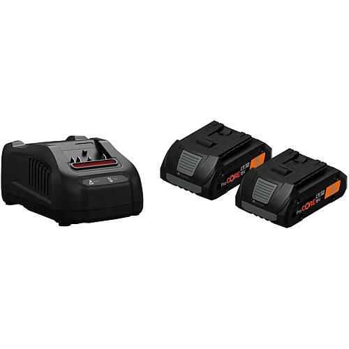 Kit de démarrage sans fil ProCORE 18 V, 2x batteries 4,0 Ah et chargeur Standard 1