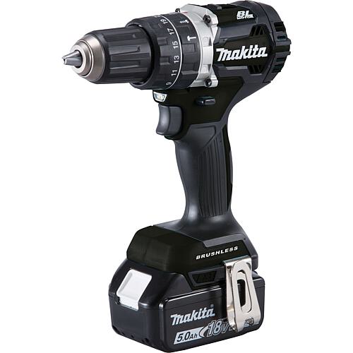 Perceuse-visseuse à percussion sans fil Makita 18V DHP484T4JB avec 4x 5 Ah batteries, chargeur et mallette de transport