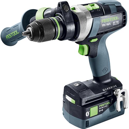 Festool 18 V TPC 18/4 5.0/4.0 I-Plus QUADRIVE cordless impact drill, with 1x 4Ah and 1x 5Ah batteries and charger