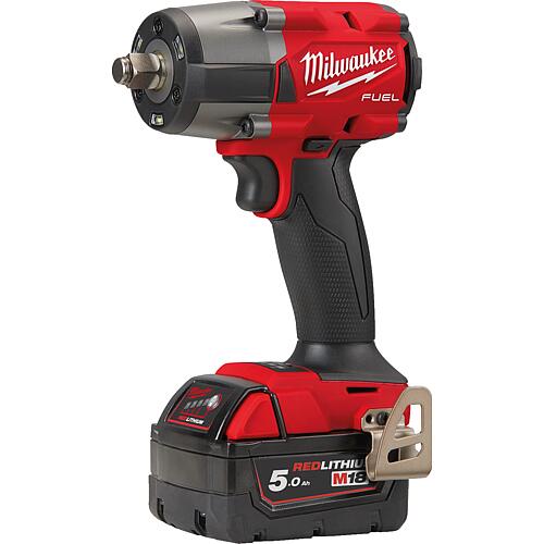 Cordless impact driver Milwaukee M18FMTIW2F12-502X, 18V with 2x 5.0 Ah batteries and charger