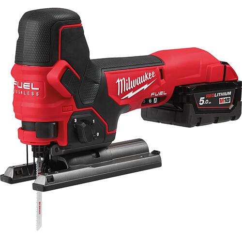 Scie sauteuse sans fil Milwaukee M18FBJS-502X, 18 V avec 2x 5,0 Ah batteries et chargeur