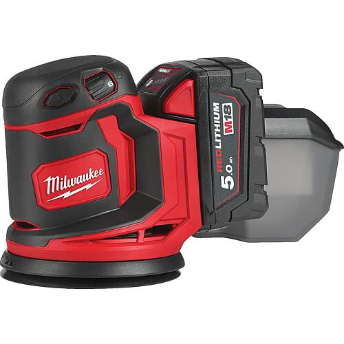 Ponceuse excentrique sans fil Milwaukee M18BOS125-502B, 18 V avec 2x 5,0 Ah batteries et chargeur