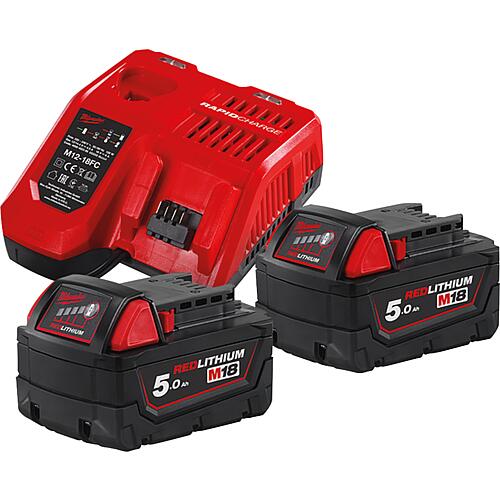 Battery set 12 V, 
1 x 2.0 Ah and 18 V, 2 x 5.0 Ah batteries and 1 x charger