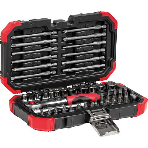 Bit set 1/4”, 51-piece, with carry case