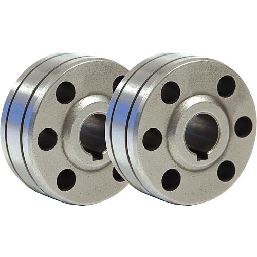 2 wire guide rollers, type B, steel/stainless steel Standard 1