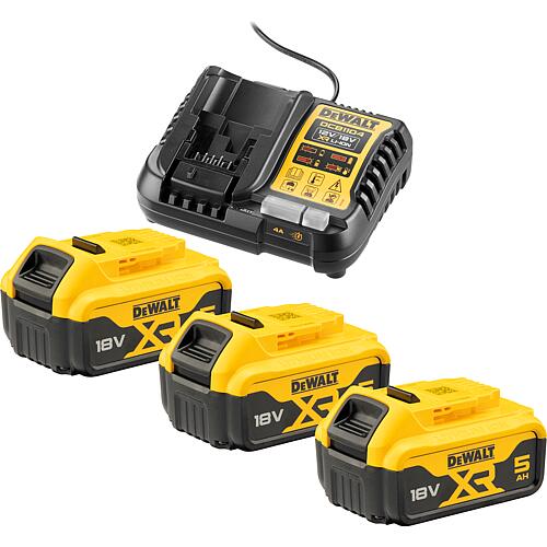 Kit de batteries DCB1104P3-QW, 18 V, 3 x 5,0 Ah Li-Ion batteries + 1 x chargeur Standard 1