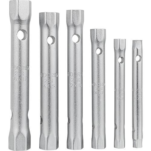 Double Socket wrench set, 6-piece Standard 1