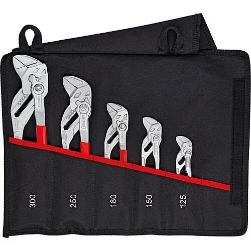 Plier wrench set KNIPEX® 5-piece set with roll-up pouch