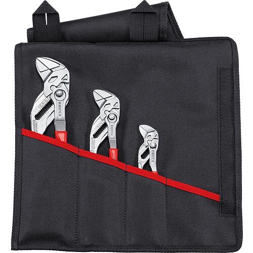 Plier wrench set, 3-piece, with rolling bag Standard 1