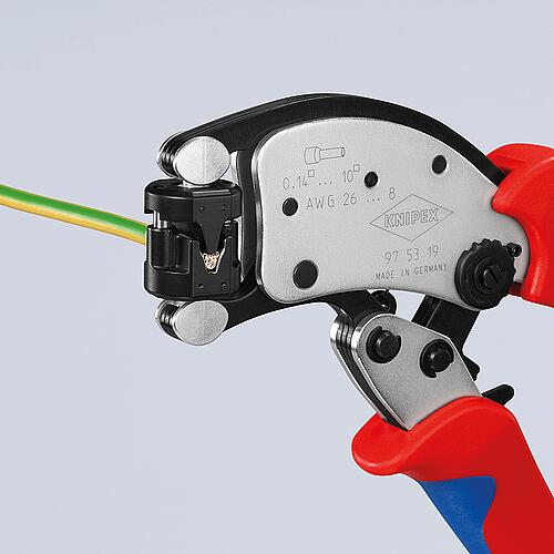 Crimping tools Twistor® T with 360° rotating crimping head and automatic adjustment Anwendung 2