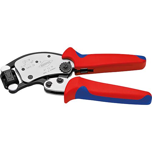 KNIPEX® Twistor® T crimping tools with 360° rotating crimping head and automatic adjustment