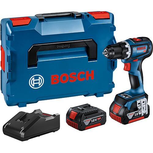 Cordless drill/screwdriver (BOSCH) GSR 18V-90 C, 18 V with 2x 5.0 Ah Batteries and chargers