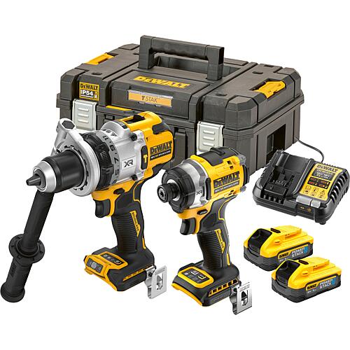 Cordless sets (Dewalt) DCK2200H2T-QW, 18 V, 2-piece, with 2 x 5.0 Ah Powerstack battery and Chargers with transport case Standard 1