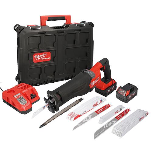 Scie sabre sans fil Milwaukee M18 FSZ100P-502P, 18 V avec mallette de transport comprenant 95 lames de scie sabre Standard 1