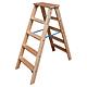 Double step ladder (wood), Krause 2x5 steps, 818423