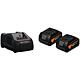 Battery starter set GBA 18 V, 2 x 5.0 Ah batteries and charger Standard 1
