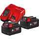 Battery set 12 V, 
1 x 2.0 Ah and 18 V, 2 x 5.0 Ah batteries and 1 x charger