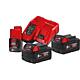 Battery set Milwaukee M18NRG-502, 18V with 2x 5.0 Ah and 12V 2.0 Ah batteries and charger