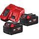 Akku-Set Milwaukee M18NRG-402, 18V mit 2x 4,0 Ah Akkus und Ladegerät