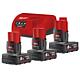 Kit batterie Milwaukee M12NRG-603, 12 V avec 3x 6,0 Ah batteries et chargeur