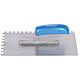 Smoothing trowel 8x8, serrated 280mm steel, tempered Blue grip