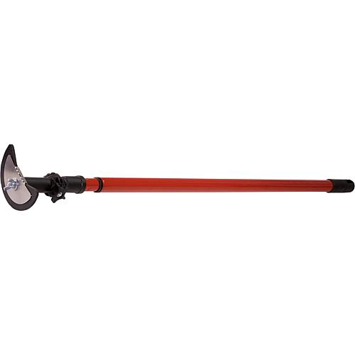 Roof gutter cleaner with pull-out handle