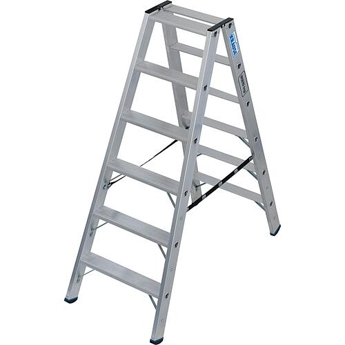 Double stepladder heavy duty 2x6 steps 225 kg