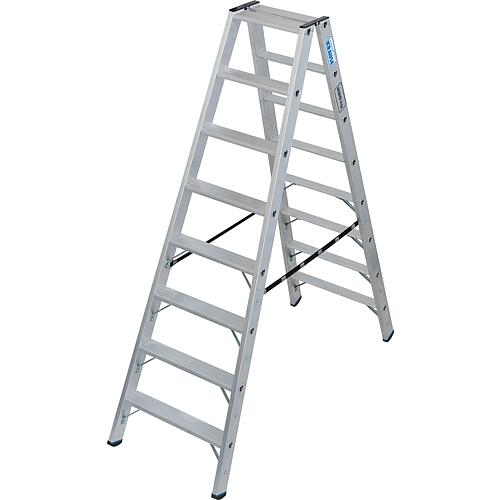 Double stepladder heavy duty 2x8 steps 225 kg