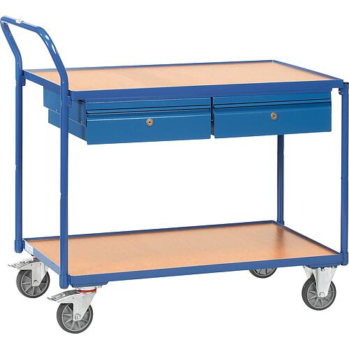 Table trolley fetra® 2622 w. 2 drawers Loading area 1000 x 600 mm