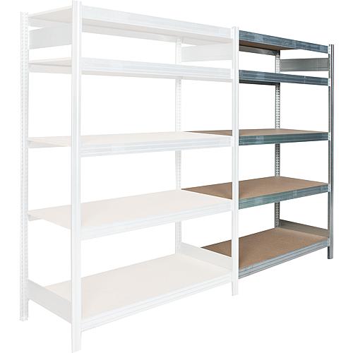 BERT add-on shelving with 5 wooden shelves, bay load 2000kg 2000x1285x400mm