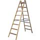 Rungs/steps double ladder wood, working height 3.50m ladder height 2.15m 2x8