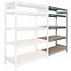 BERT add-on shelving with 6 wooden shelves Bay load 2000kg HxWxD 2500x875x400 mm