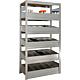 BERT small shelving unit with wooden shelves, shelf load 250 kg, bay load 2000 kg