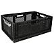 Transport box, black, foldable