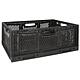 Collapsible transport box, black 600 x 400 x 230