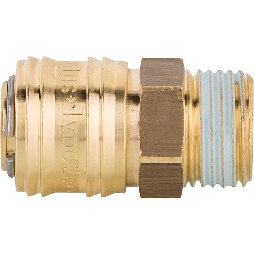 Compressed air couplings, low-pressure series NW 7.2, external thread Standard 1