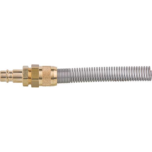 Compressed air plug-in nozzle, low-pressure series NW 7.2, with kink protection spring