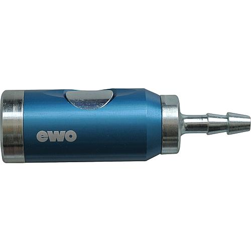 Safety compressed air coupling NW 7.2/7.4 ISO 4414 DIN/EN 983 with hose connection Ø8.0mm