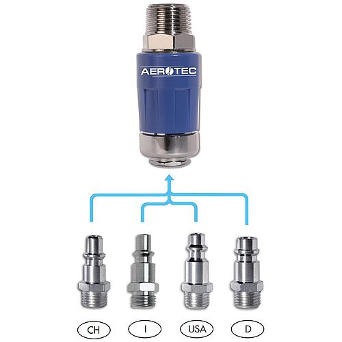 Raccord rapide Aerotec EASY SAVE PRO avec filetage mâle Anwendung 3