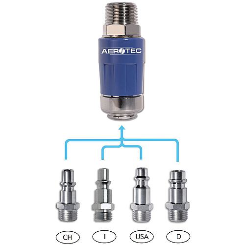 Raccord rapide Aerotec EASY SAVE PRO avec filetage femelle Anwendung 1