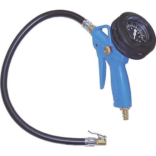 Compressed air tyre inflation analyser, plastic handle with torque plug, plug nipple NW 7.2