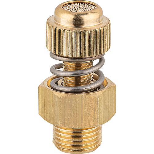 Sintered bronze dampener G 1/8 knurled screw