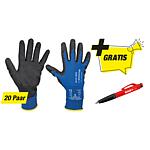 Assembly gloves packet with free drill hole marker