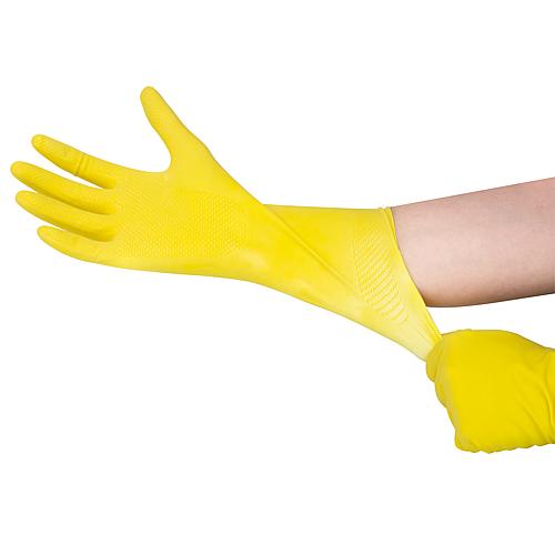 Gants de nettoyage Latex, convient pour les aliments, M 30 cm de long, 12 paires