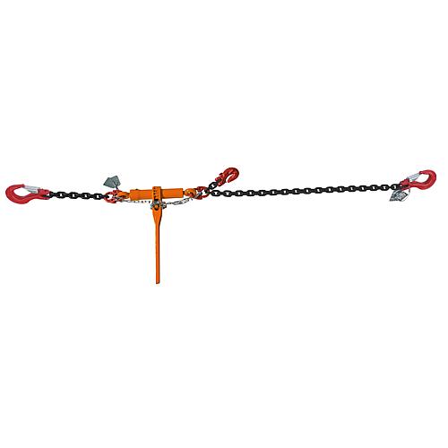 Tensioning lashing chain GK8 size 8-8, length 3.5m with ratchet load tensioner